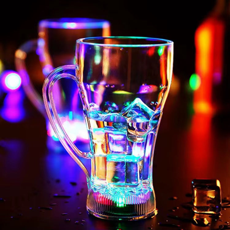 Vaso Mágico con Sensor LED 🌈 Se Ilumina al Contacto con la Bebida