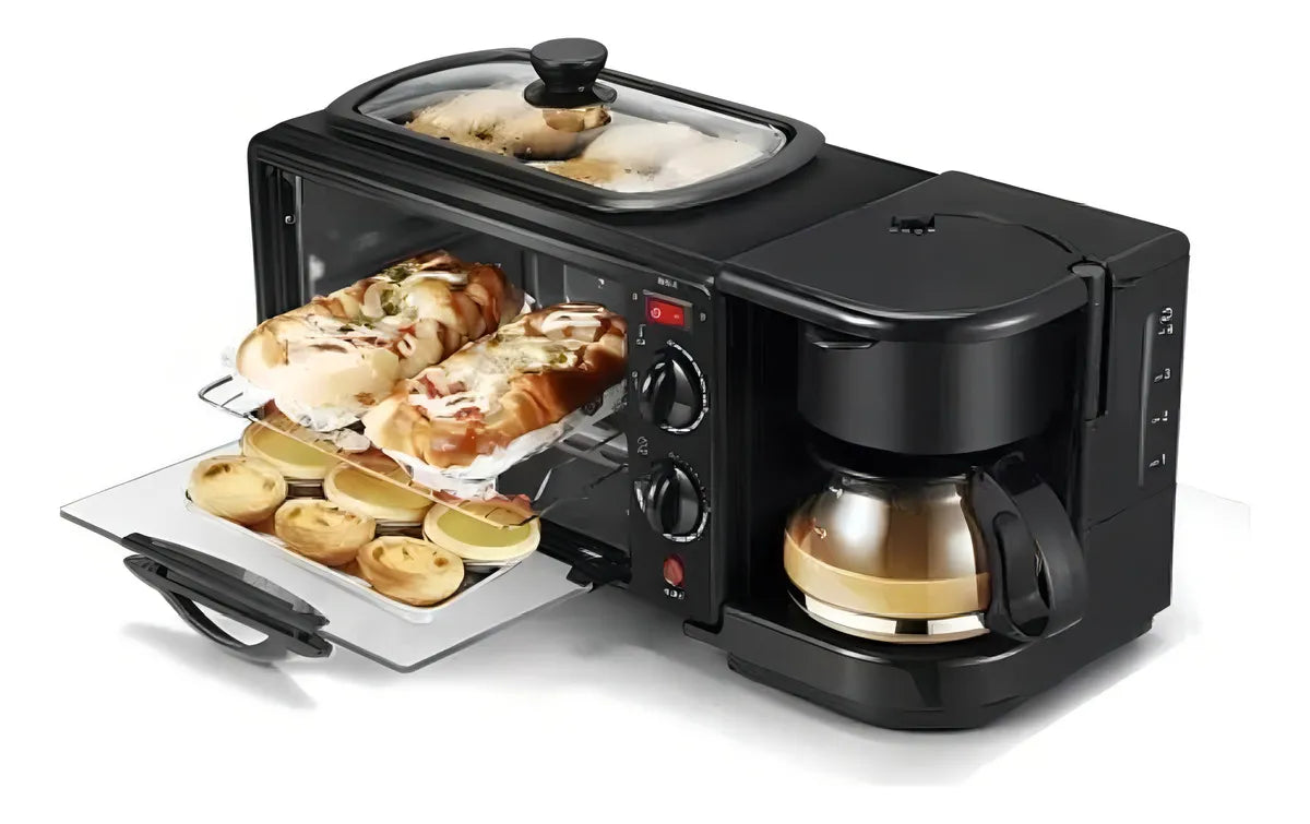 Horno Eléctrico Sokany 3 en 1 🍳 Cocina, Tuesta y Prepara Café