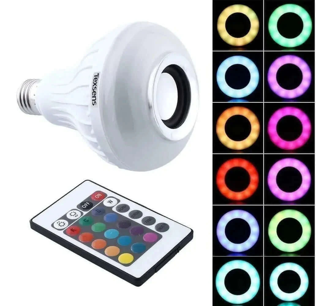 Bombillo Parlante Bluetooth 💡🎶 LED Multicolor con Control Remoto