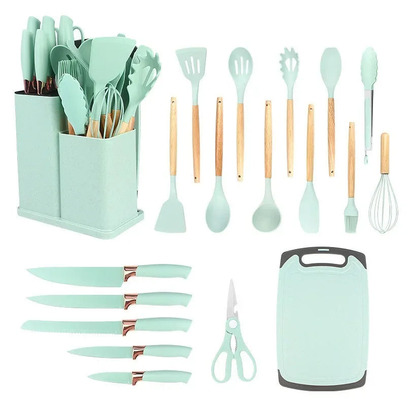 Set de Utensilios de Cocina 19 Piezas 🍳 Completo y Resistente