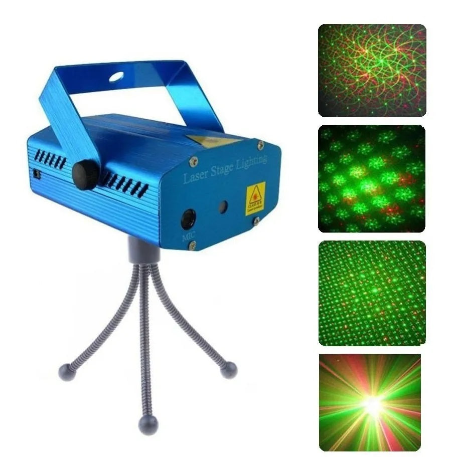Proyector de Luces Láser Rítmico 🎶 Luces que Siguen la Música para Fiestas