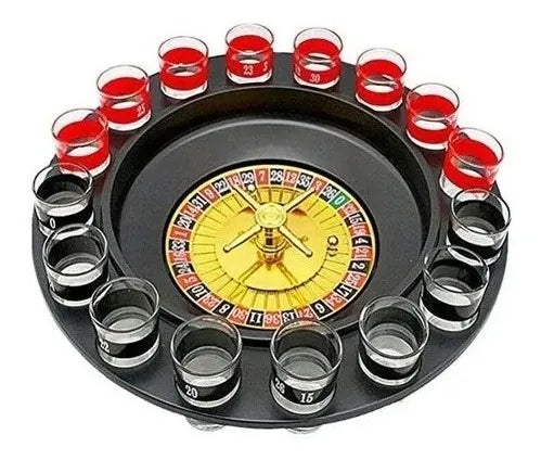 Ruleta de Shots con 16 Copas – Juego de Fiesta para Bebidas 🎉