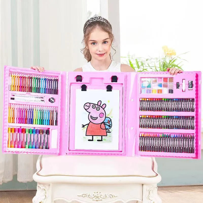 Set de Arte para Niños 208 Piezas 🎨 Maleta Creativa con Colores y Acuarelas