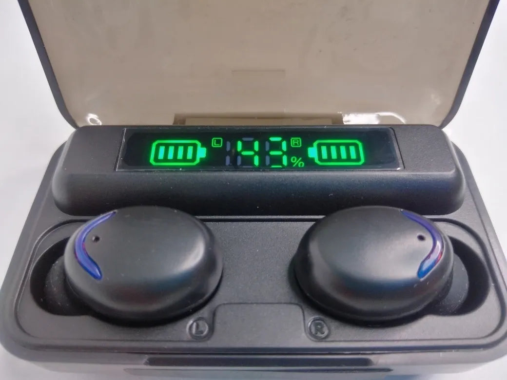Audífonos Bluetooth F9 Inalámbricos 🎧 Pantalla LED + Power Bank