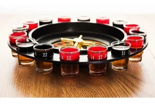 Ruleta de Shots con 16 Copas – Juego de Fiesta para Bebidas 🎉