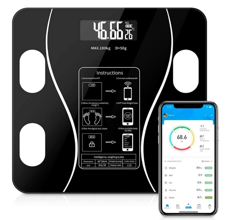 Báscula Digital Inteligente Bluetooth ⚖️ Control de Peso desde el Celular