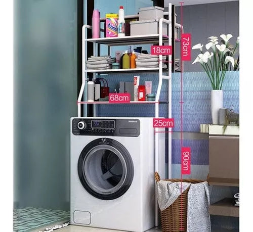 Estante Organizador para Lavadora y Baño – Ahorra Espacio con 3 Niveles 🧺