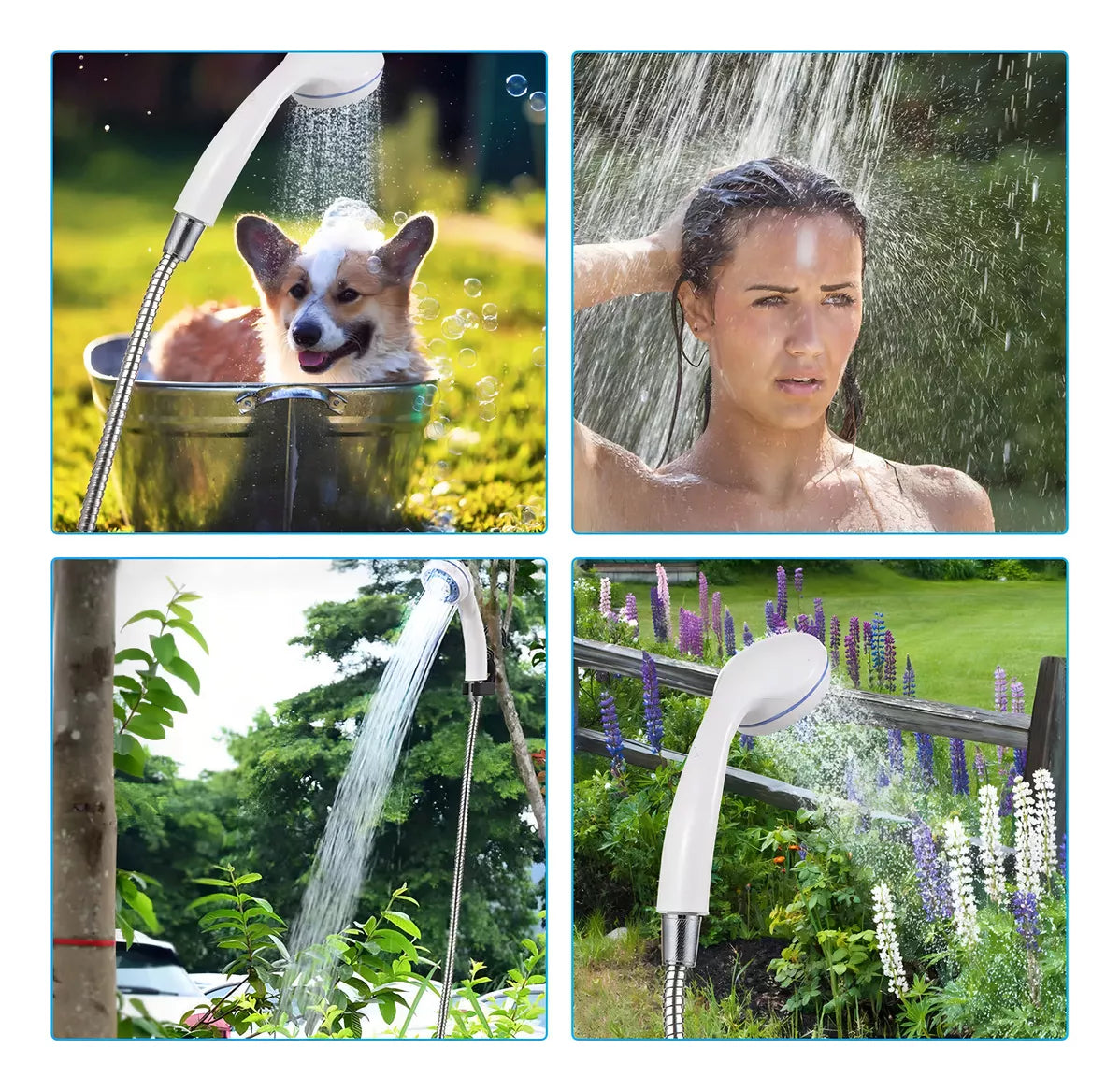 Ducha Portátil Recargable 🚿 Ideal para Camping y Emergencias