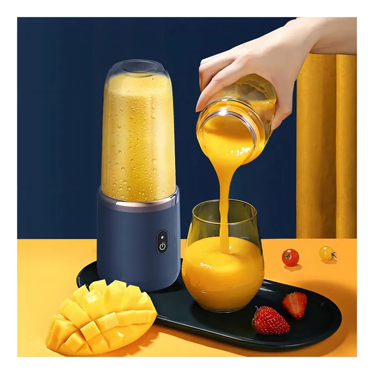 Mini Licuadora Portátil con Doble Vaso 🥤 Batidos para Llevar