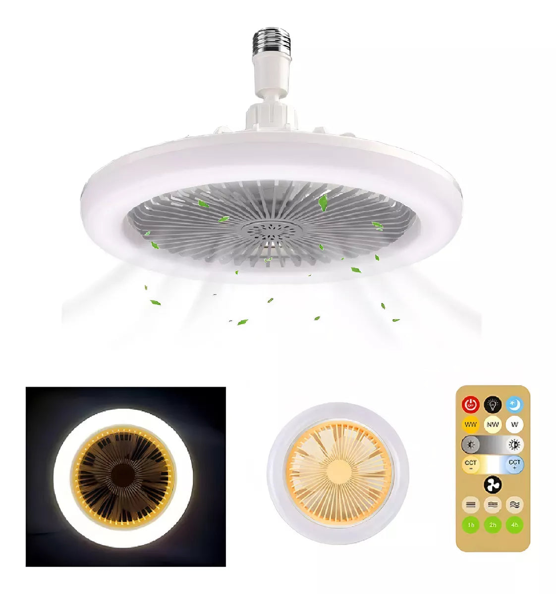 Ventilador de Techo con Lámpara 💡 Control Remoto y Fácil Instalación