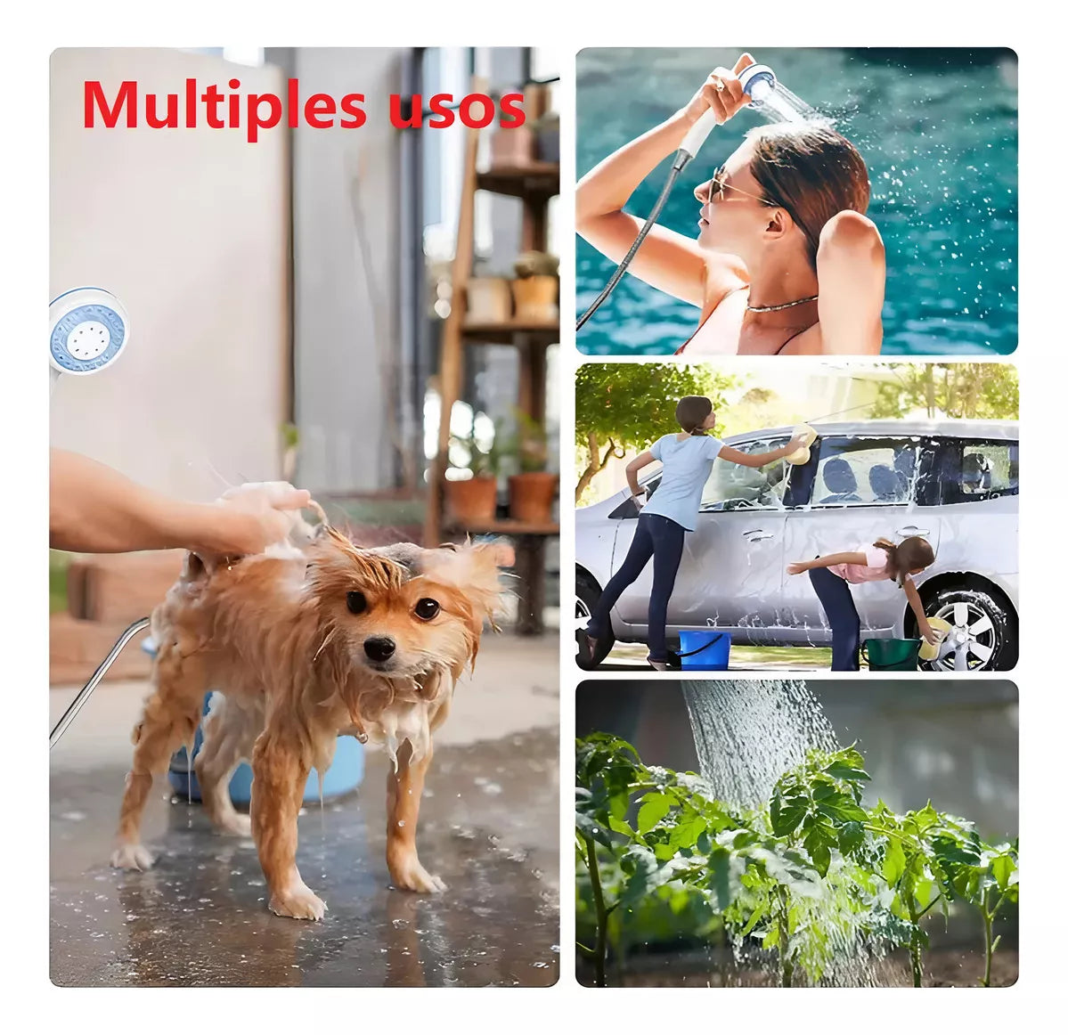 Ducha Portátil Recargable 🚿 Ideal para Camping y Emergencias