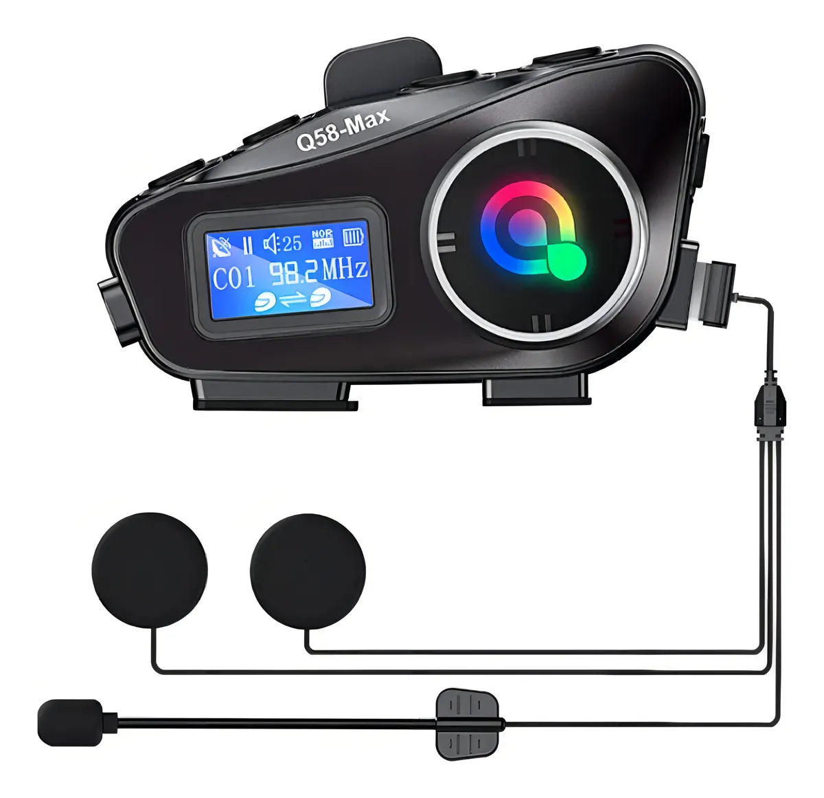 Intercomunicador para Moto Q58 MAX 🏍️ Bluetooth, Llamadas y Música