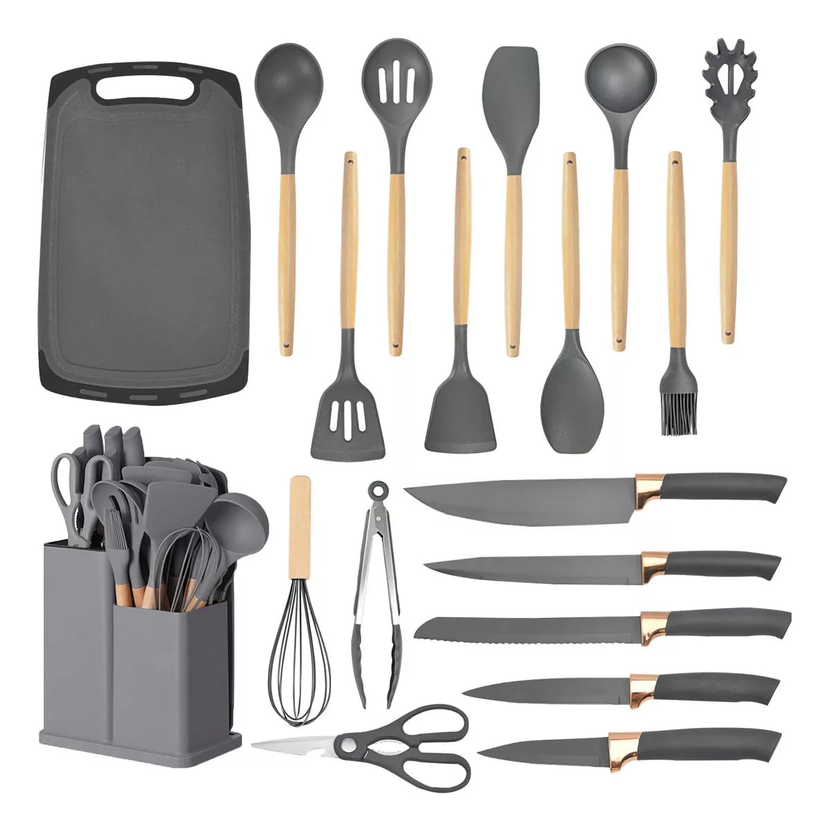 Set de Utensilios de Cocina 19 Piezas 🍳 Completo y Resistente