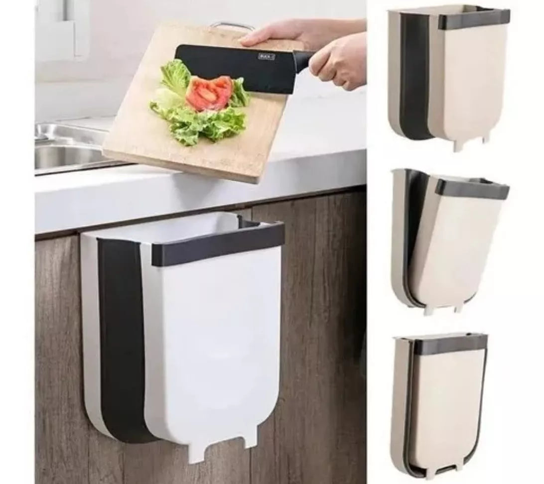 Basurero Plegable para Cocina 🗑️ Ahorra Espacio y Mantén Todo Limpio