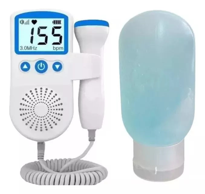 Monitor Doppler Fetal Portátil 👶 Escucha los Latidos del Bebé en Casa - Azul