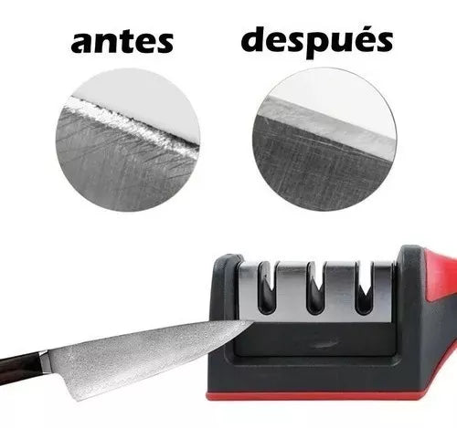 Afilador de Cuchillos Profesional 🔪 Afila en Segundos con Sistema de 3 Niveles