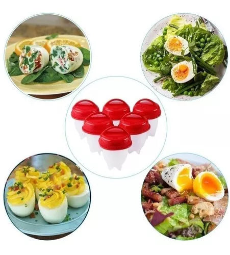 Moldes para Hervir Huevos sin Cáscara 🥚 Set x6 en Silicona Fácil y Rápido