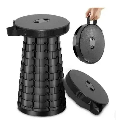 Silla Plegable Retráctil 🪑 Soporta hasta 130 kg | Portátil y Resistente