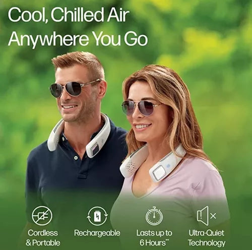 Ventilador Corporal para Cuello ❄️ Aire Fresco Portátil Manos Libres