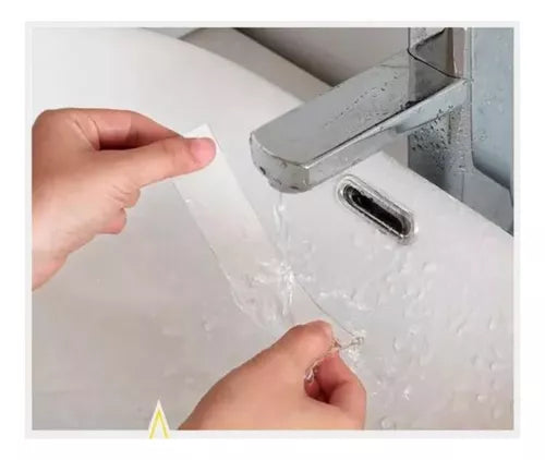 Cinta Doble Faz Reutilizable de Silicona 🔧 5 Metros Multiusos