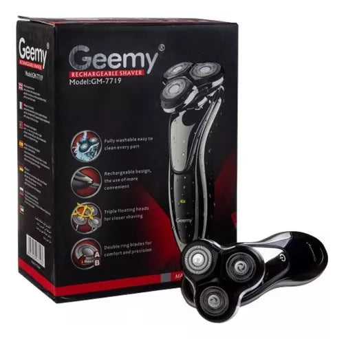Máquina de Afeitar Geemy GM-7719 ✂️ Recargable y Profesional