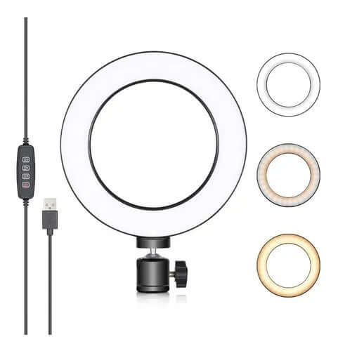 Aro de Luz LED Profesional con Trípode Ajustable – Iluminación Perfecta 💡