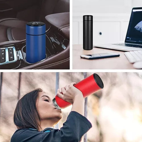 Termo Digital Inteligente 500ml ☕ Acero Inoxidable con Pantalla de Temperatura