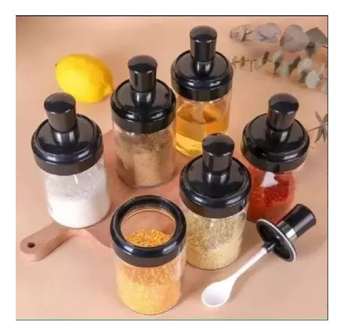 Condimentero Giratorio de Cocina 🧂 Organiza tus Especias (6 Frascos)