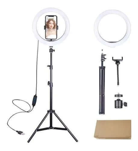 Aro de Luz LED Profesional con Trípode Ajustable – Iluminación Perfecta 💡
