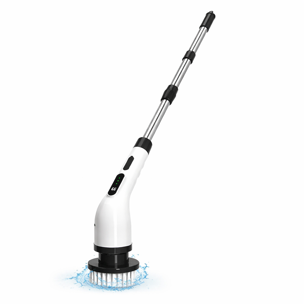 Cepillo Eléctrico Recargable para Limpieza 🧼 Con Mango Extensible y 9 Accesorios