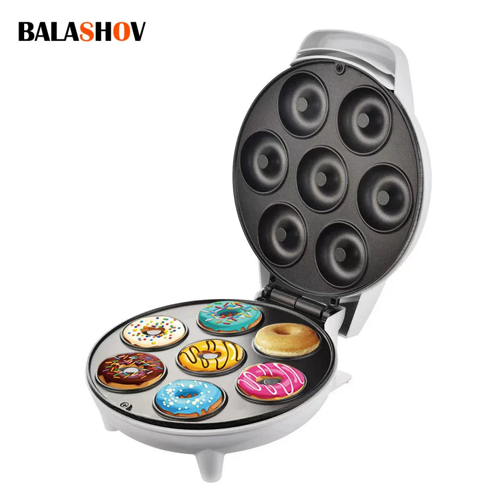 Máquina para Donas Antiadherente 🍩 Prepara 7 Donuts en Minutos