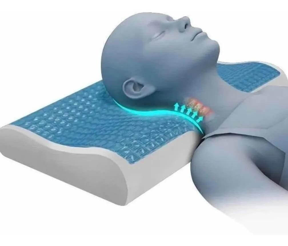 Almohada Ortopédica Memory Foam con Gel Frío 💤 Alivia Dolor Cervical y Mejora tu Descanso