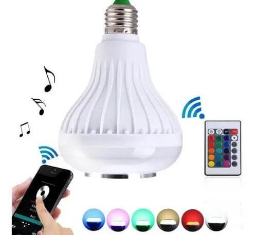 Bombillo Parlante Bluetooth 💡🎶 LED Multicolor con Control Remoto