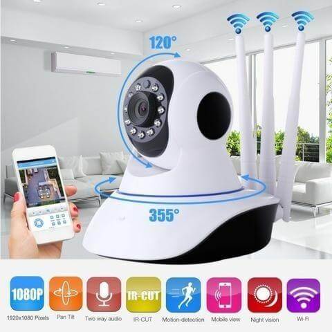 Cámara de Seguridad WiFi Robótica 360° 🌙 Visión Nocturna HD