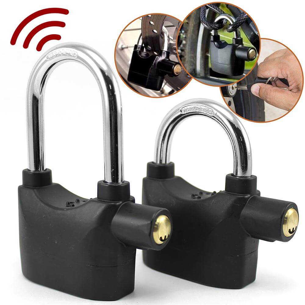 Candado con Alarma Antirrobo 🔒 para Bicicletas y Motos