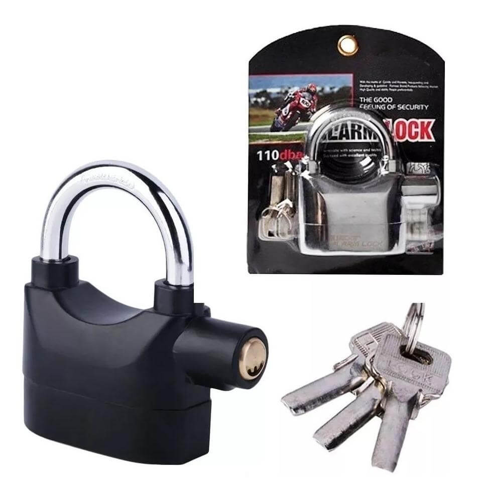 Candado con Alarma Antirrobo 🔒 para Bicicletas y Motos