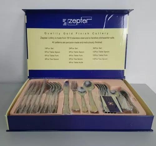 Juego de Cubiertos Zepter 🍽️ Acero Inoxidable Premium (24 Piezas)