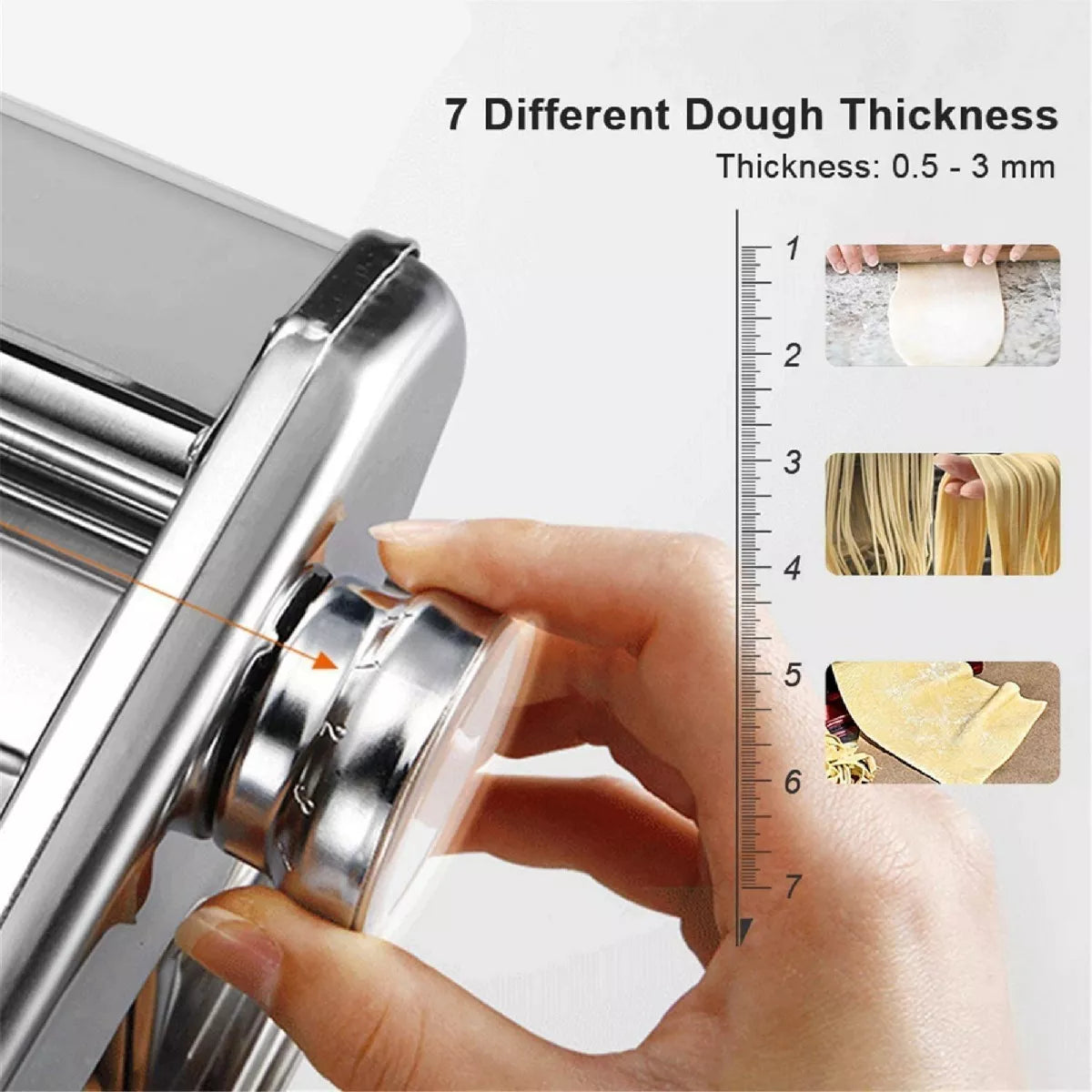 Máquina para Hacer Pasta Casera 3 en 1 🍝 Acero Inoxidable
