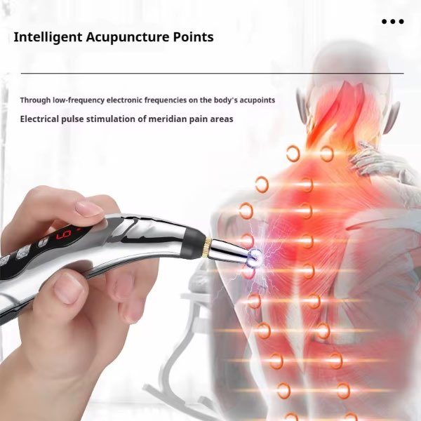 Masajeador Tipo Lápiz de Acupuntura Recargable ⚡ Alivio del Dolor y Estimulación Muscular