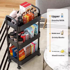 Organizador Multiusos 3 Niveles con Ruedas 🛒 Resistente y Fácil de Mover