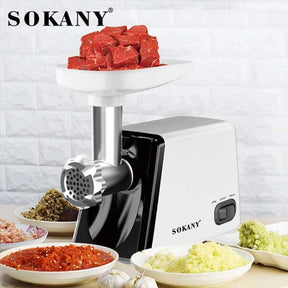 Molino de Carne Eléctrico SOKANY 🔪 Moledora Multifuncional para Carne y Verduras