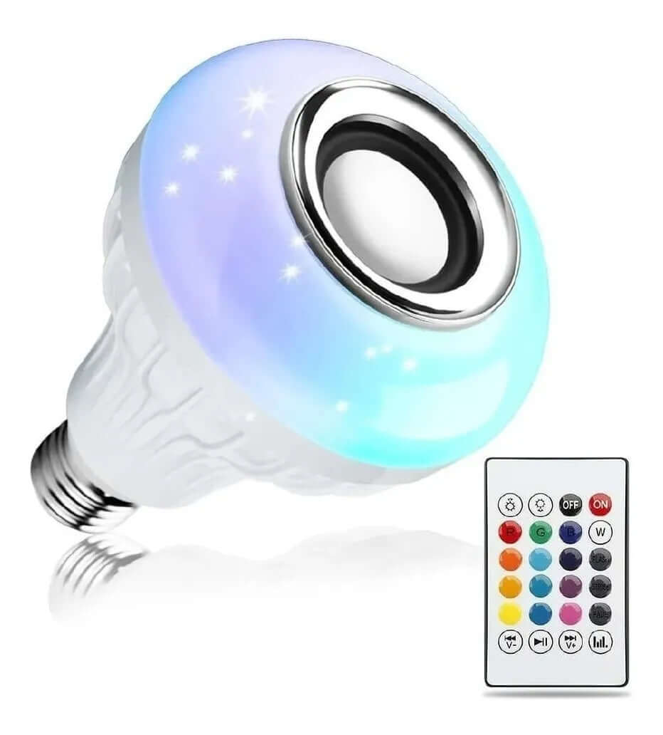 Bombillo Parlante Bluetooth 💡🎶 LED Multicolor con Control Remoto