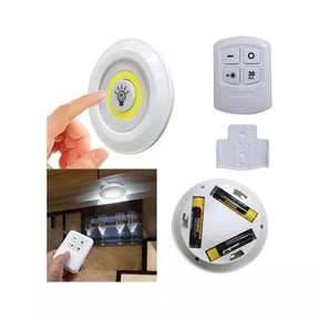Set de 3 Lámparas LED Inalámbricas 💡 Adhesivas con Control Remoto