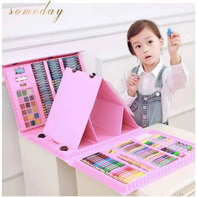 Set de Arte para Niños 208 Piezas 🎨 Maleta Creativa con Colores y Acuarelas