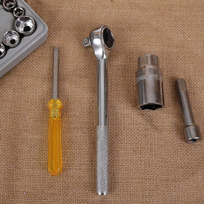 Juego de Raches y Copas 40 Piezas 🔧 Kit Mecánico para Moto y Carro
