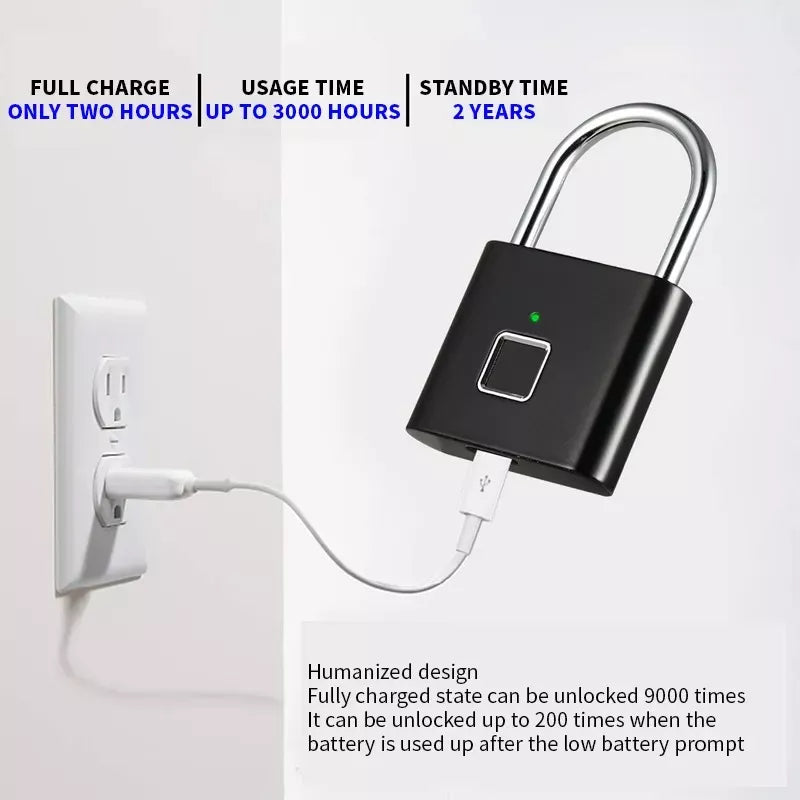 Candado con Huella Digital 🔐 Seguridad sin Llaves y Recargable