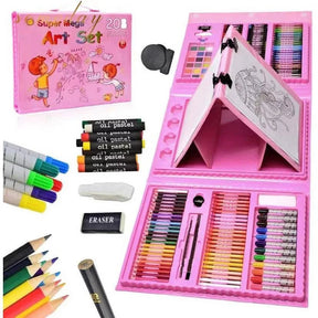 Set de Arte para Niños 208 Piezas 🎨 Maleta Creativa con Colores y Acuarelas