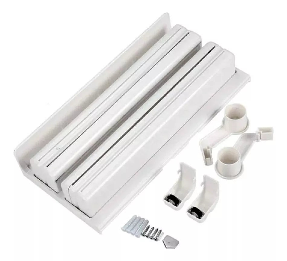 Organizador de Cocina 4 en 1 🧻 Dispensador con Cortador de Papel Aluminio y Vinipel