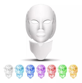 Máscara LED de Fototerapia Facial 💆‍♀️ Rejuvenecimiento para Rostro y Cuello