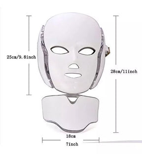 Máscara LED de Fototerapia Facial 💆‍♀️ Rejuvenecimiento para Rostro y Cuello